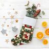 Katoenen stof popeline kleurrijke kerst – groen,  thumbnail number 6
