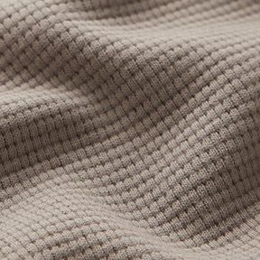 Mini Katoenen wafel jersey effen – taupe, 