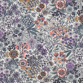 Katoenpopeline Wilde bloemen | Poppy Fabrics – wit, 