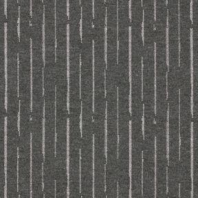 Breijacquard gebroken strepen – graniet/ecru, 