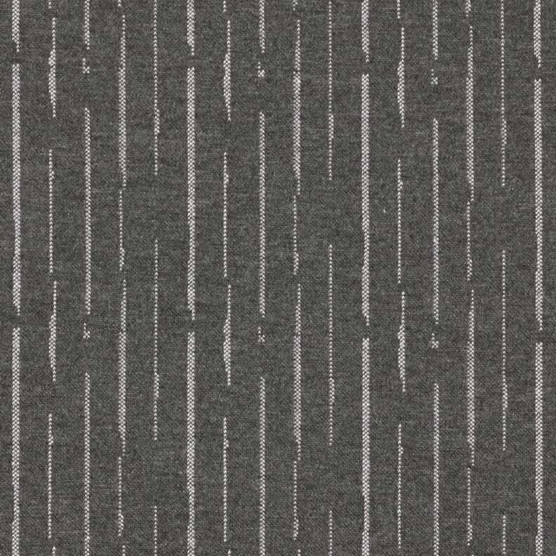 Breijacquard gebroken strepen – graniet/ecru,  image number 1