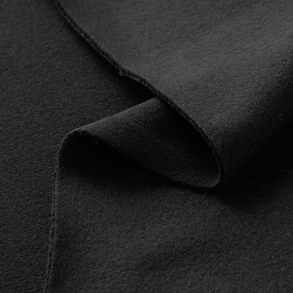 GOTS Katoenen fleece effen – zwart, image number 5