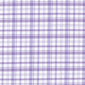 Katoenen stretch ruit – wit/lavendel, 