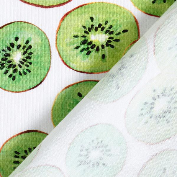 Katoenjersey Kiwi‘s – wit/appelgroen, image number 4