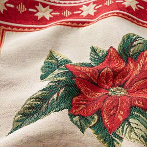 Decostof tapijtstuk Kerstster – rood, 