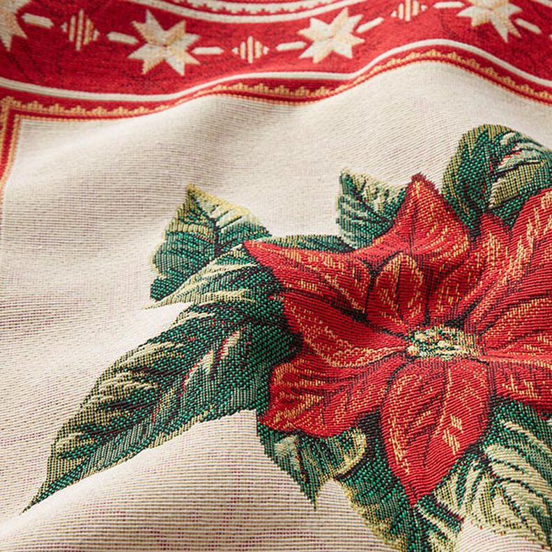 Decostof tapijtstuk Kerstster – rood, image number 2