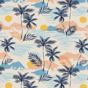 Katoenjersey Hawaii-gevoel Digitaal printen – creme, 