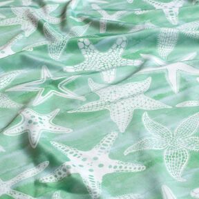 Badpakstof UPF50 Zeester – eucalyptus/wit, 