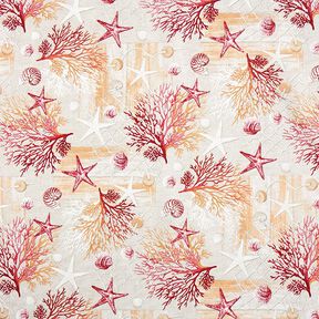Decostof Canvas Maritieme collage – rood/oranje, 