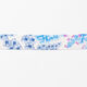 Franjeband Bloemen [30 mm] – wit/blauw,  thumbnail number 2