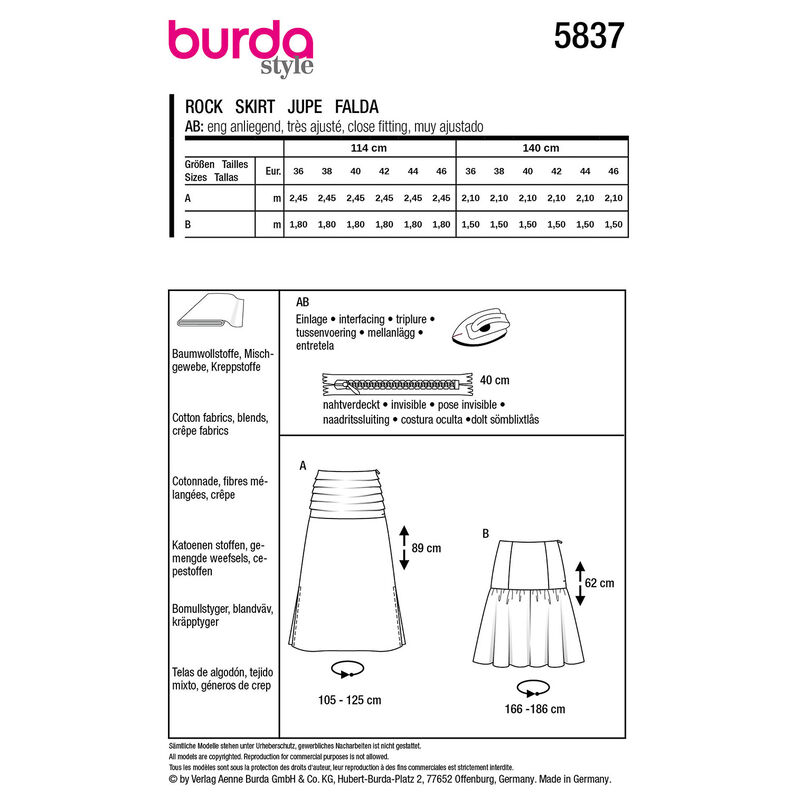 Rok | Burda 5837 | 36-46,  image number 9