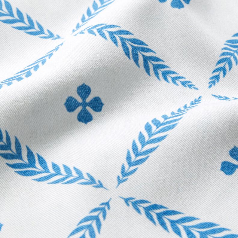 Decostof Katoenkeper elegante ruiten – wit/blauw, image number 2
