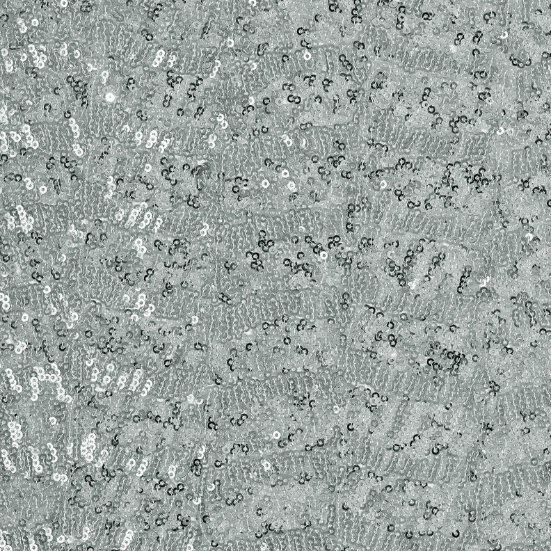 Effen micro-paillettenstof – zilver,  image number 1