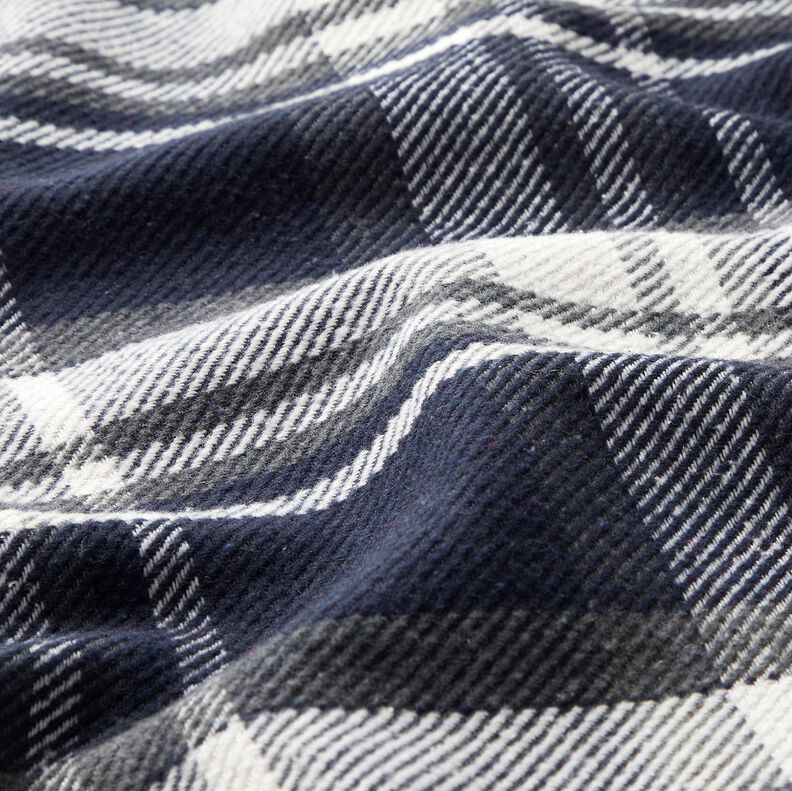 Jasstof met bonten detail geruit – nachtblauw/leigrijs, image number 2