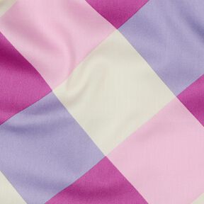 Katoensatijn Large Gingham | Nerida Hansen – pastelviolet/ecru, 