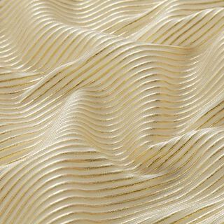 Organza lurex strepen – ecru/goud, 
