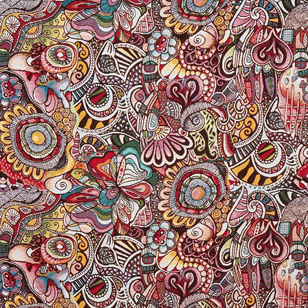 Jacquardstof Gobelin, met motief – wit,  image number 1