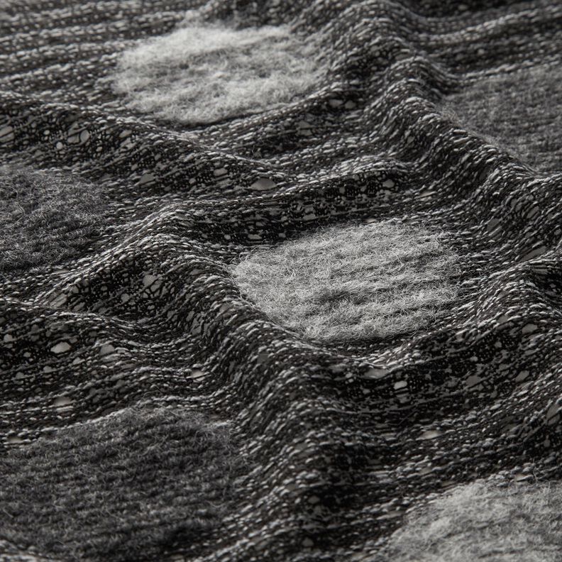 Grofgebreide wolmix grote cirkels – grijs,  image number 2