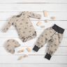 GOTS Katoenjersey verspreide bloemen | Poppy Fabrics – amandel,  thumbnail number 7