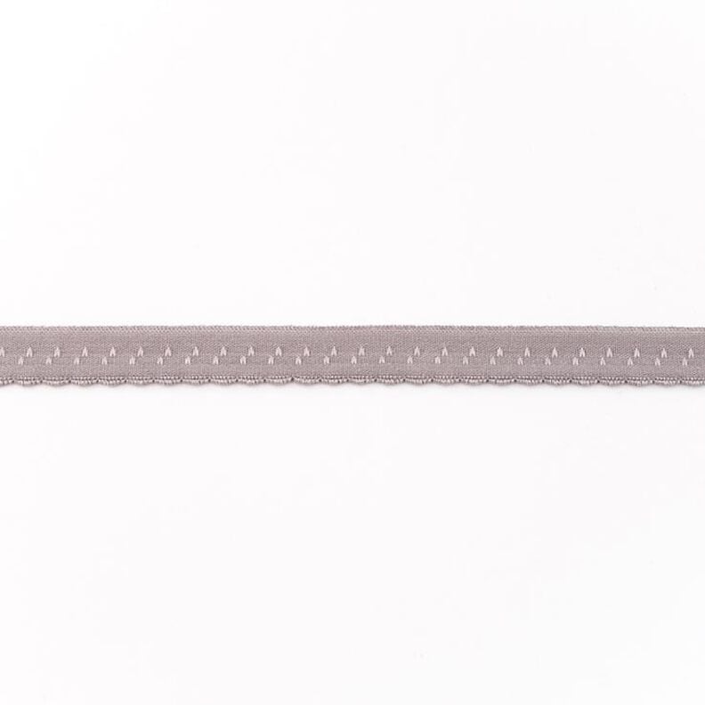 Elastische boordstrook Kant [12 mm] – lichtgrijs,  image number 1