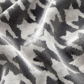 Viscosemix metallic glans pied-de-poule – zwart/wit, 