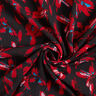 Crêpe chiffon abstracte bloemen – marineblauw/karmijnrood,  thumbnail number 3
