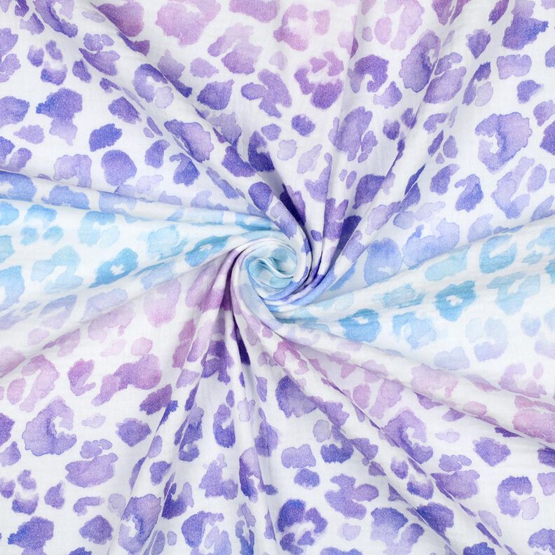 Mousseline/dubbel gehaakte stoffen Luipaardprint kleurverloop Digitaal printen | Poppy Fabrics –, image number 3
