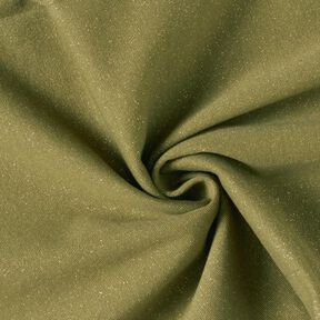 Boordstof met glitter rondgebreid – olijf/goud metallic, 