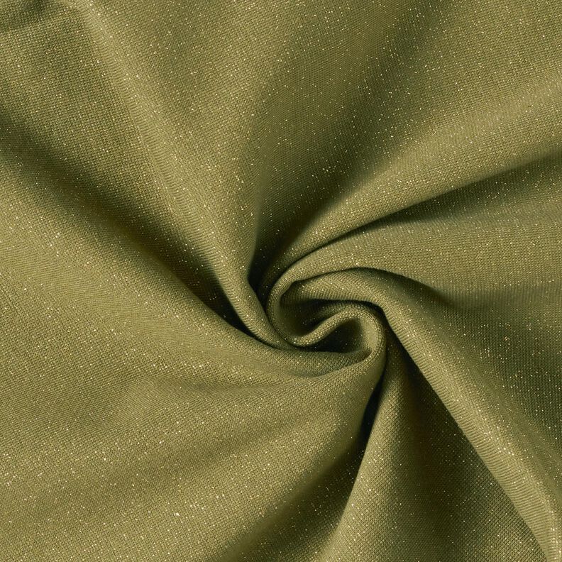 Boordstof met glitter rondgebreid – olijf/goud metallic, image number 1
