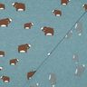Katoenjersey Beren | Poppy Fabrics – blauwgrijs/kastanjebruin,  thumbnail number 4