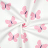 Sweatshirt geruwd Grote vlinders | Poppy Fabrics – ivoor/roze,  thumbnail number 3