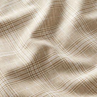 Pakstof ruit metallicgaren – zand/ecru, 