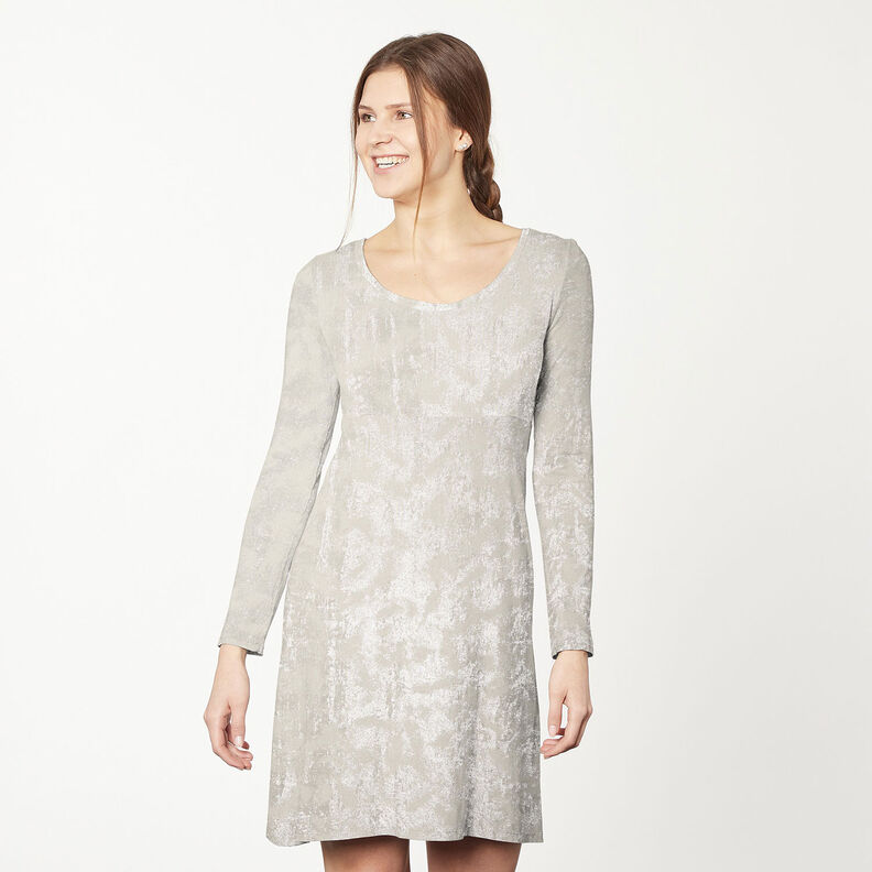 Jersey glitterfolie – natuur/zilver,  image number 8
