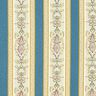 Meubelstof jacquard Biedermeier strepen – creme/blauw,  thumbnail number 1