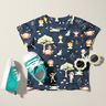 Katoenjersey Safari digitale print – nachtblauw/pastelgroen,  thumbnail number 5