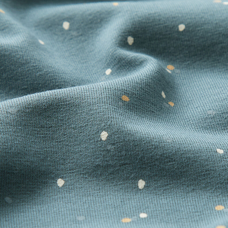 Katoenjersey onregelmatige vlekken – jeansblauw, image number 2