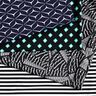 Badpakstof abstract grafisch patroon – zwart/wit,  thumbnail number 5