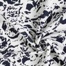 Viscose-linnen-mix Abstracte bloemen – wit/nachtblauw,  thumbnail number 3