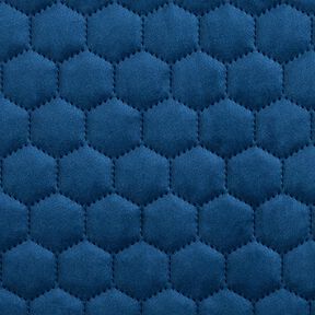 Bekledingsstof doorgestikte fluwelen honingraten – marineblauw, 