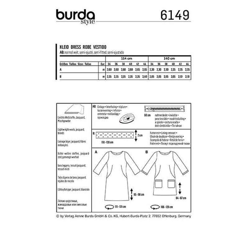 Jurk, Burda 6149 | 34-44,  image number 9