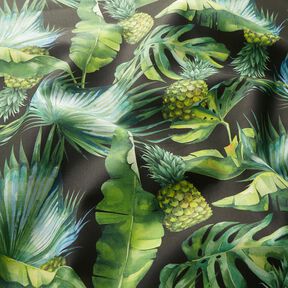 Outdoorstof Canvas ananas – grasgroen/zwart, 