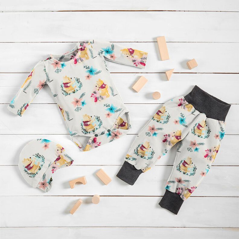 Katoenjersey Poeh en Knorretje | Disney – beige, image number 7