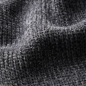 Glitter chenille – leigrijs/zilver metallic, 