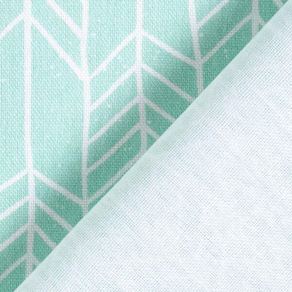 Decostof Half panama Pijlmotief – mintgroen, image number 6