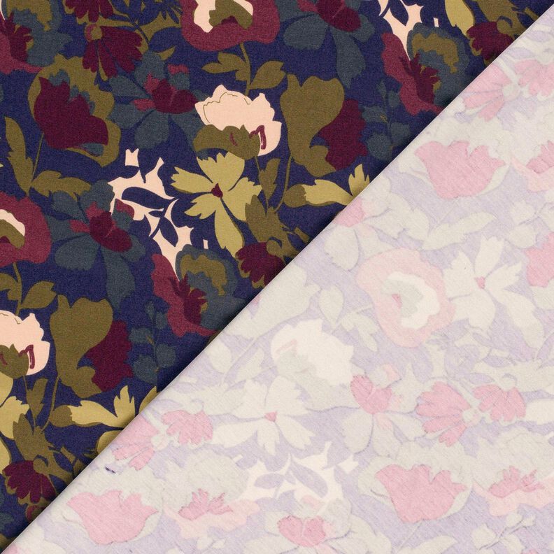 Romaniet jersey Bloemenveld – marineblauw/merlot, image number 4