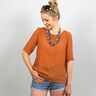 FRAU YOKO - korte tuniek met plooien op de rug, Studio Schnittreif | XS - XXL,  thumbnail number 2