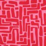 Gecoate katoen abstract – rood/pink,  thumbnail number 1