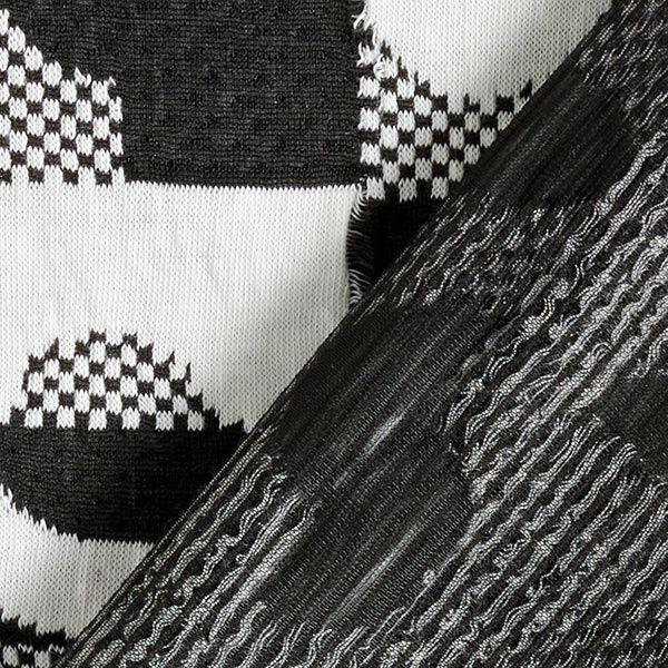 Jacquardjersey geometrische patronen en ruiten – zwart/wit, image number 4