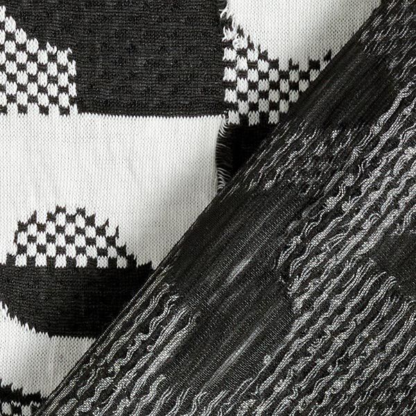 Jacquardjersey geometrische patronen en ruiten – zwart/wit,  image number 4