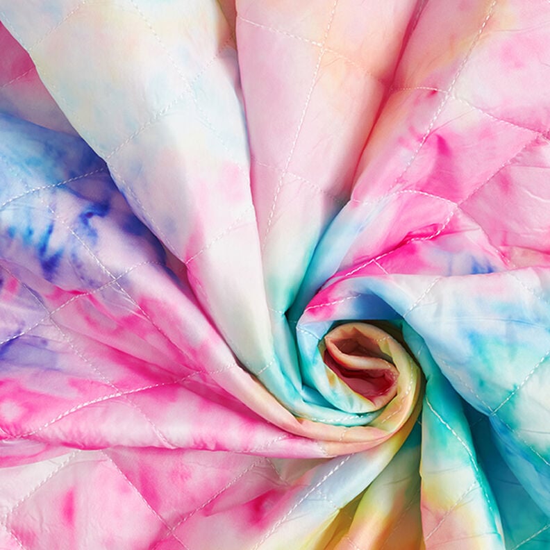 Doorgestikte stof Regenboog kleurverloop – wit/kleurenmix,  image number 3